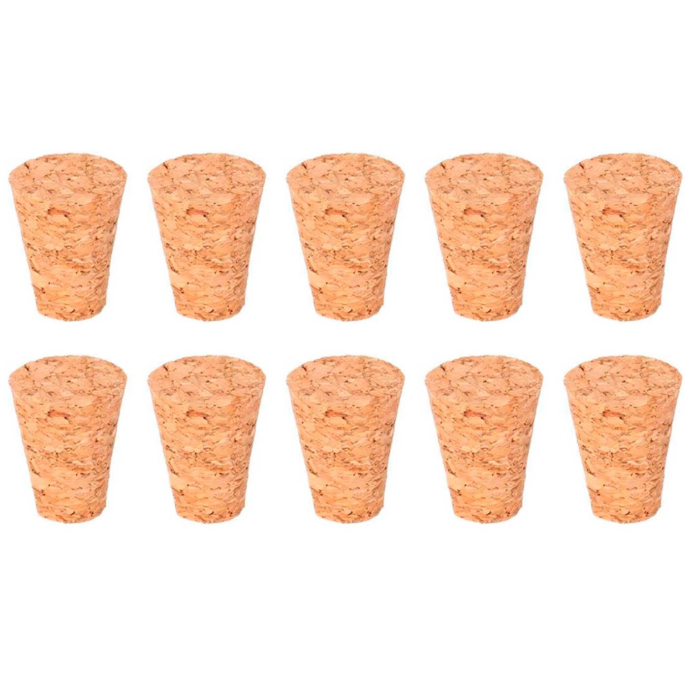 Acan Tradineur - Pack de 10 tapones cónicos de corcho para botellas, garrafas, botes, frascos, bar, restaurante, vino, aceite, 20 x 15 x 17 mm — view 5