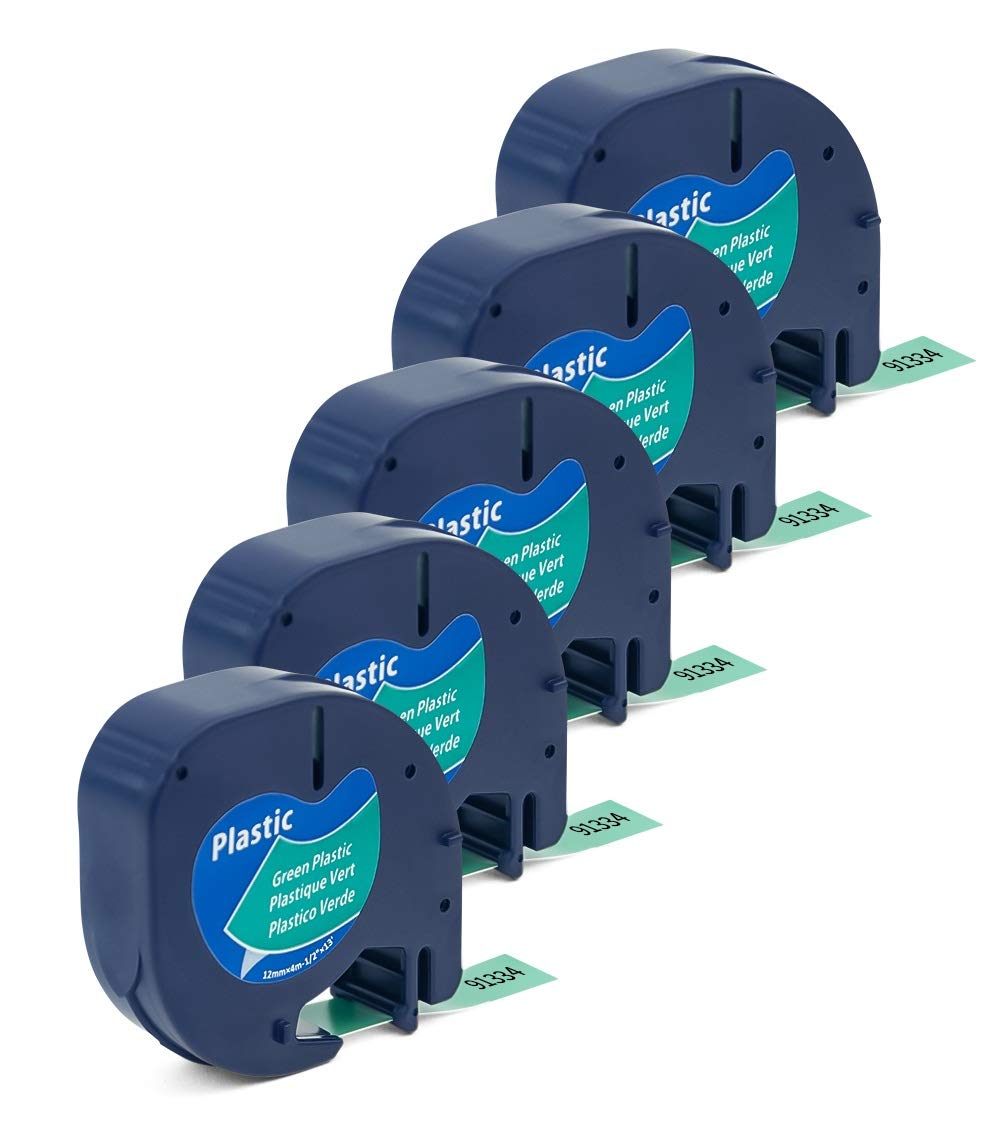 Label Orison 91204 91334 LetraTag Label Tape Plastic Compatible with Dymo Label Maker Refills LT100H LT100T QX50