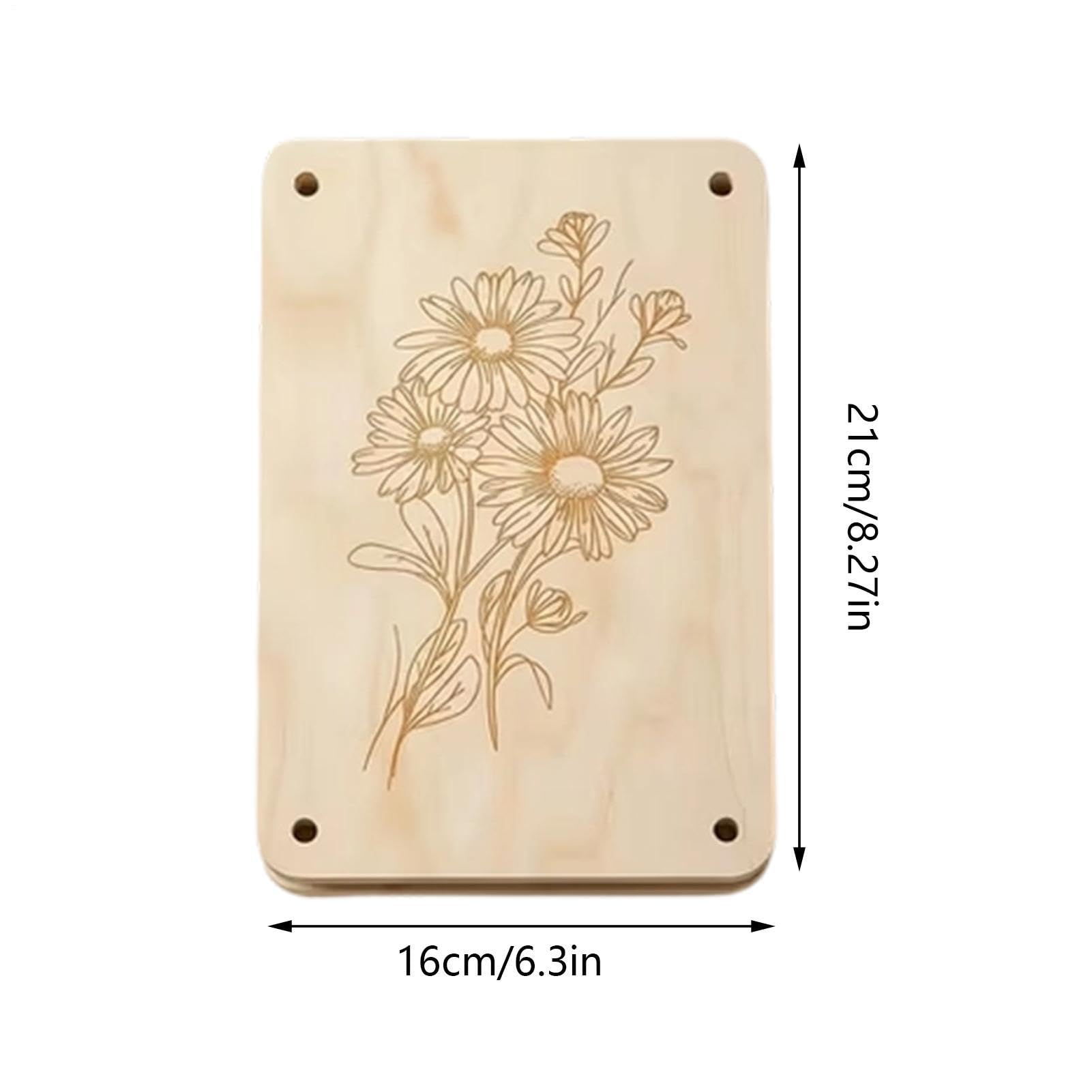 Kit de presse à fleurs professionnel - Outil de préservation de grand bouquet - 21 x 16 cm - Kit de fleurs pressées en bois pour scrapbooking - Presse à fleurs de jardin multicouche pour art extérieur