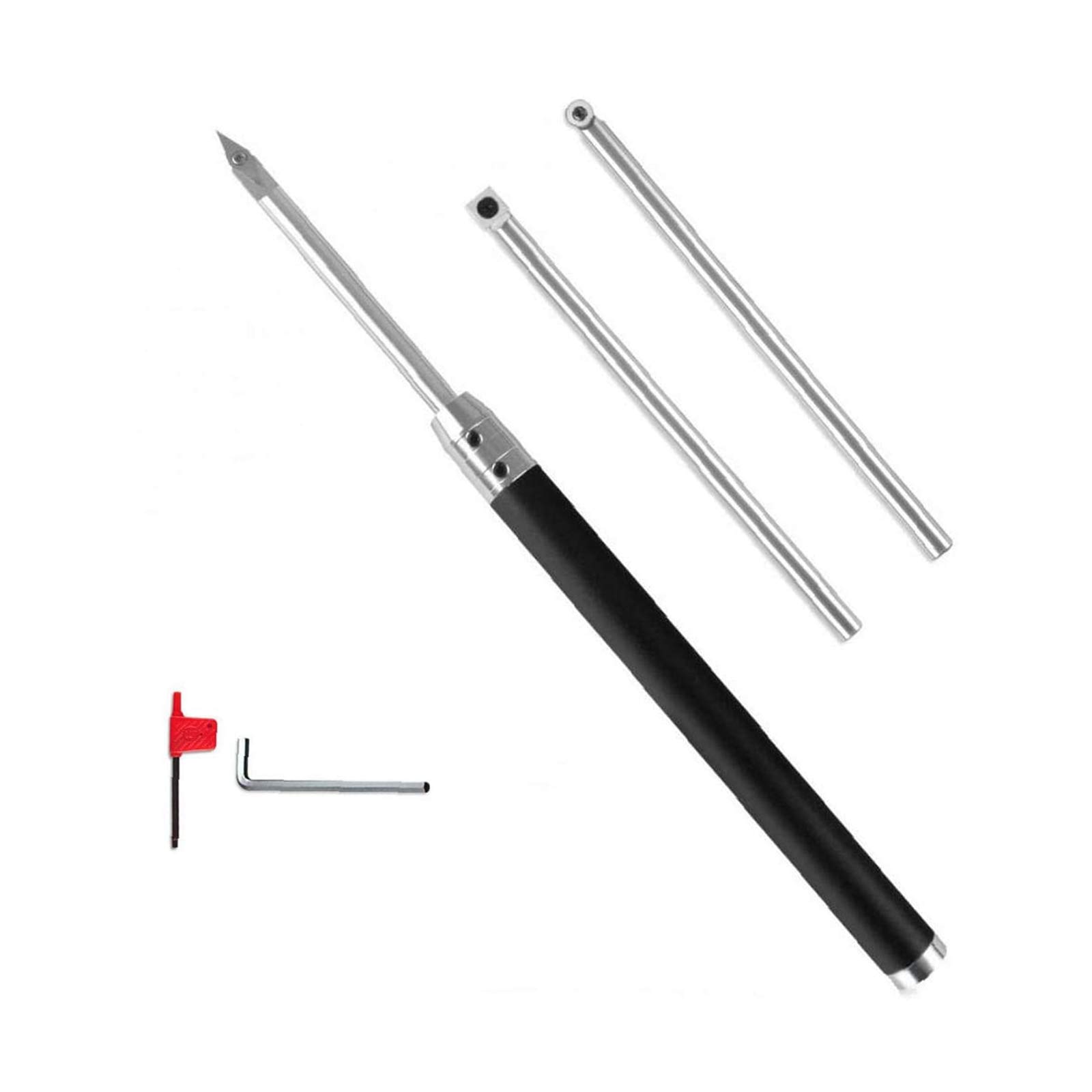 Cincel, Juego de Herramientas con Punta de Carburo, Herramientas de Torneado de Madera, Herramientas de Torno de Carburo, Herramientas de Carpintería, Accesorios con Mangos de Aluminio