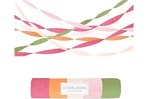 NICROLANDEE Pastel Crepe Paper Easter Streamers