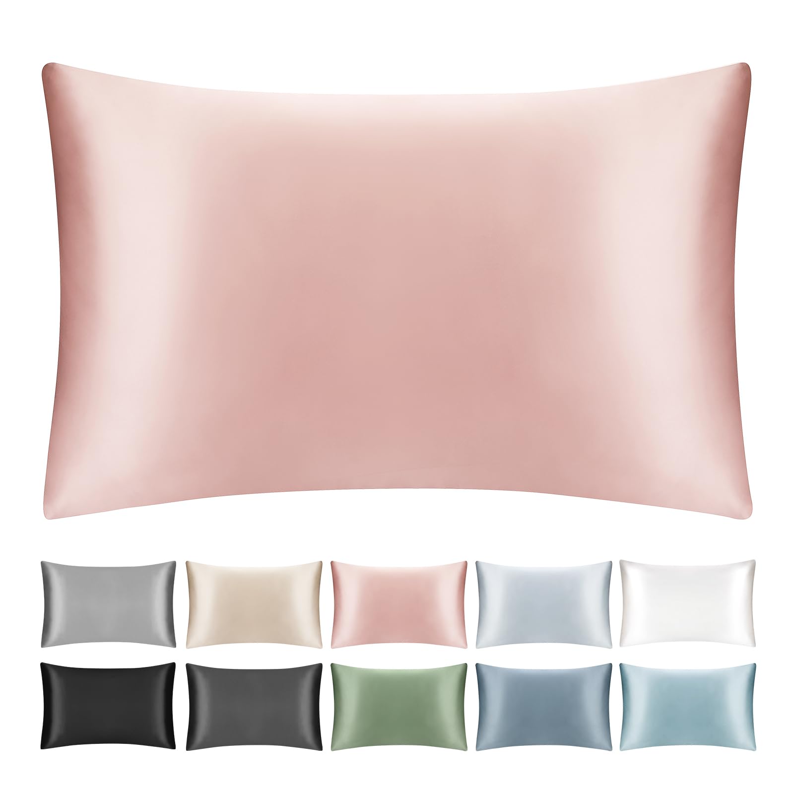 SILKTALE 100% 19MM Mulberry Silk Toddler/Travel Pillowcase, Small Silk Pillow Case for Kids/Baby with Hidden Zipper 1pc, Blush Pink,40x60 cm