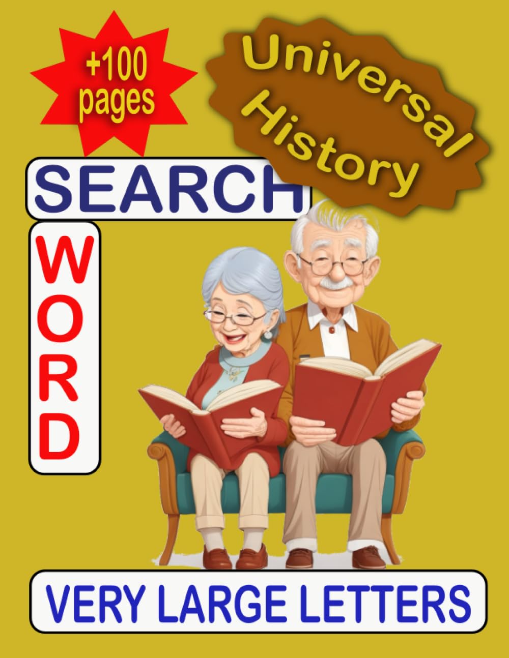 Timeless Word Search, Word Search for Adults and Seniors about Historical Events, Really Large Print, Elderly recreation, Anti-Eye Strain, Relaxation book, Brain Games.
