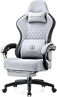 Vista 13 de GTPLAYER Silla Gaming, Silla de Oficina para Computadora con Cojín de Resorte de Bolsillo, Reposabrazos de Conexión y Reposapiés, Silla Ergonómica