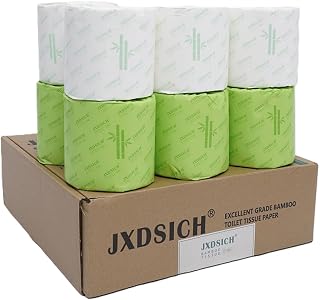 Bamboo Toilet tissue Paper, 3 Ply, Sustainable Toilet Tissue, 9 Rolls and 350 Sheets Per Roll - Septic Safe - Organic, Plastic Free, BPA and Chlorine Free