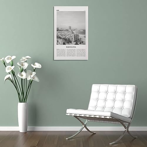 Miniatura 5 de Barcelona Print Black And White Beach, Barcelona Wall Art, Barcelona Poster, Barcelona Photo, Barcel Poster Print Decorative Painting Canvas Wall