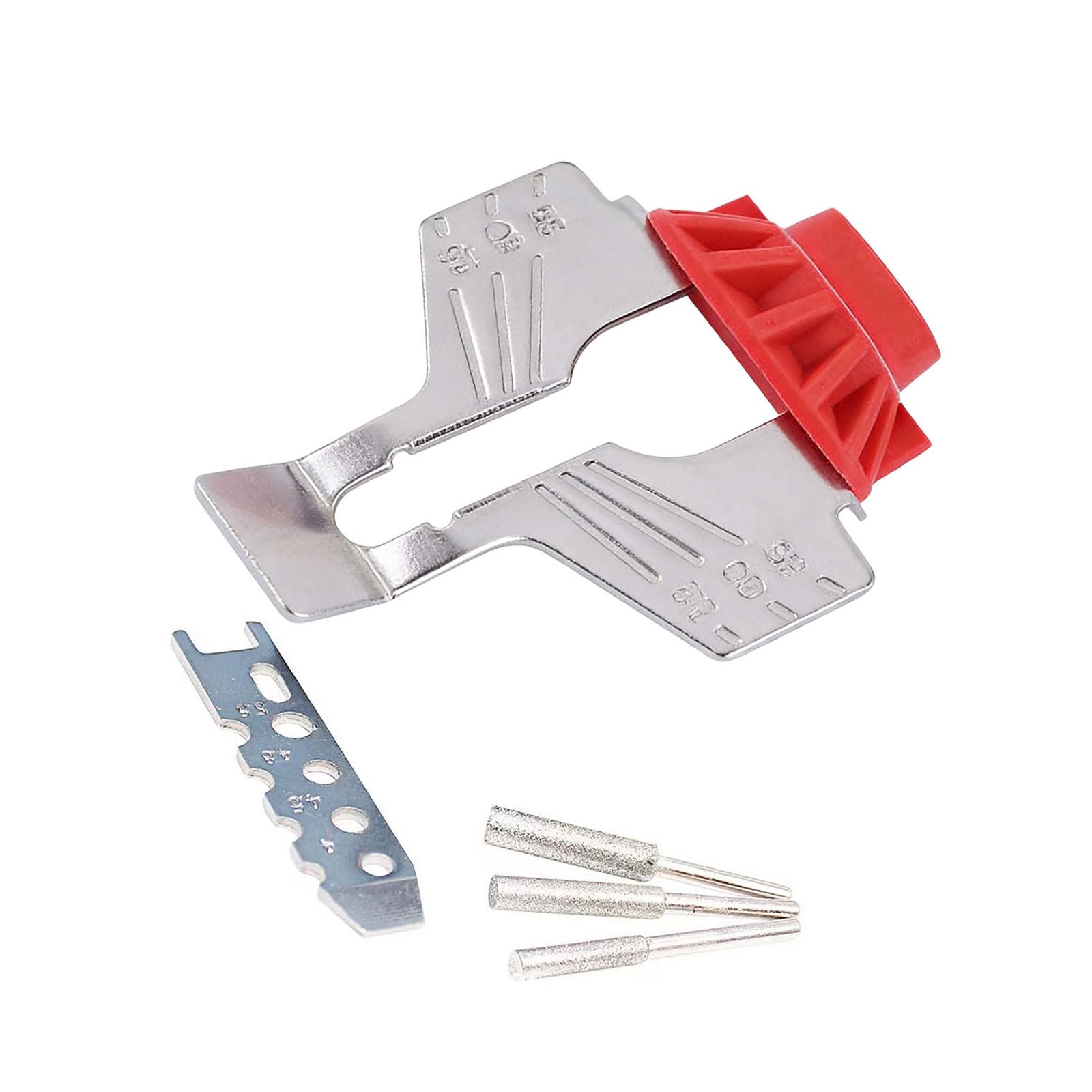 Hdoytxxm Red Electric Grinder Sharpening Polishing Attachment Set Chainsaw Chain Tool Drill Rotary Sharpening Accessories Electric Sharpener