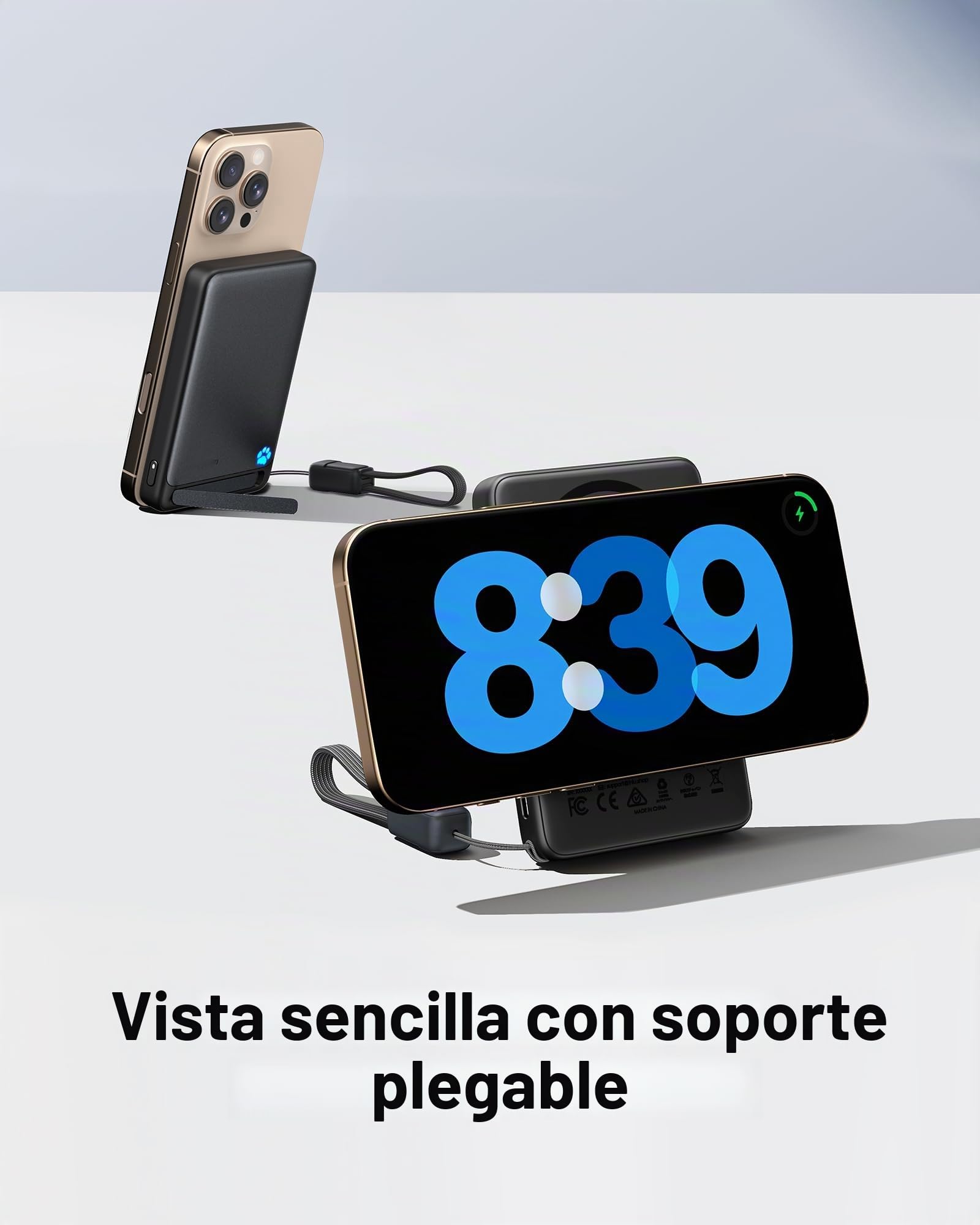 INIU para MagSafe Qi2 15W Power Bank, Ultrafino 10000mAh Bateria Portatil