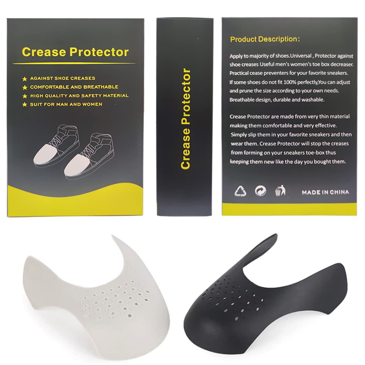 xd Protector Zapatillas 4 pares Antiarrugas Zapato Protector Puntera Zapato Prevenga Hendidura del Pliegue del Calzado Deportivo