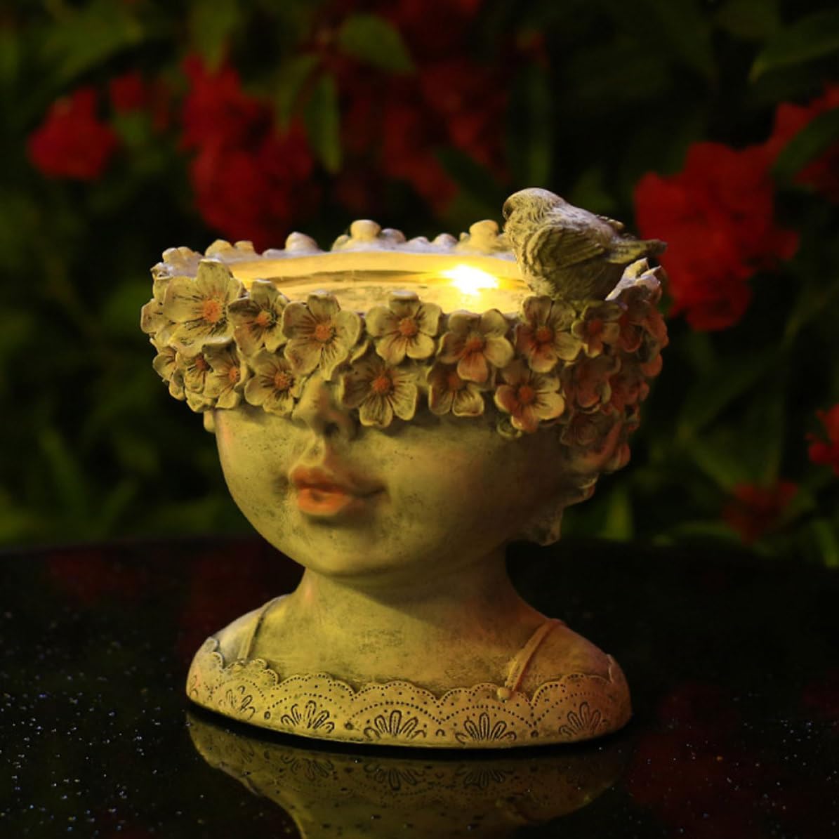 Holibanna Pot de Fleurs Chic en Résine, Fille, Lumineux, pour Succulentes