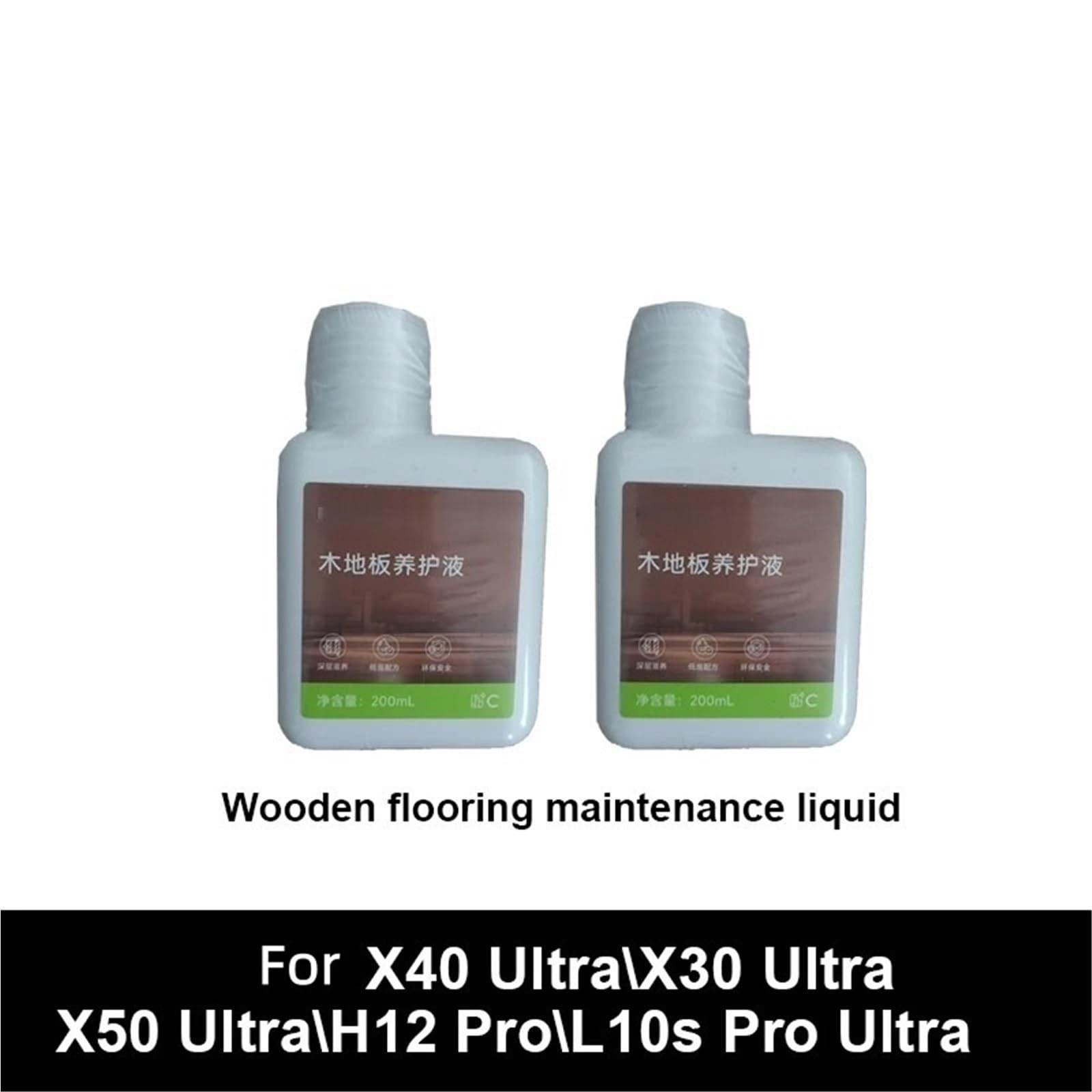 Solución de mantenimiento y limpiador de pisos de madera - Compatible con Dreame, for H Series X40 Ultra X50 Ultra G10 Combo/G10/K10/K10 - for pisos de madera(200mlx10)