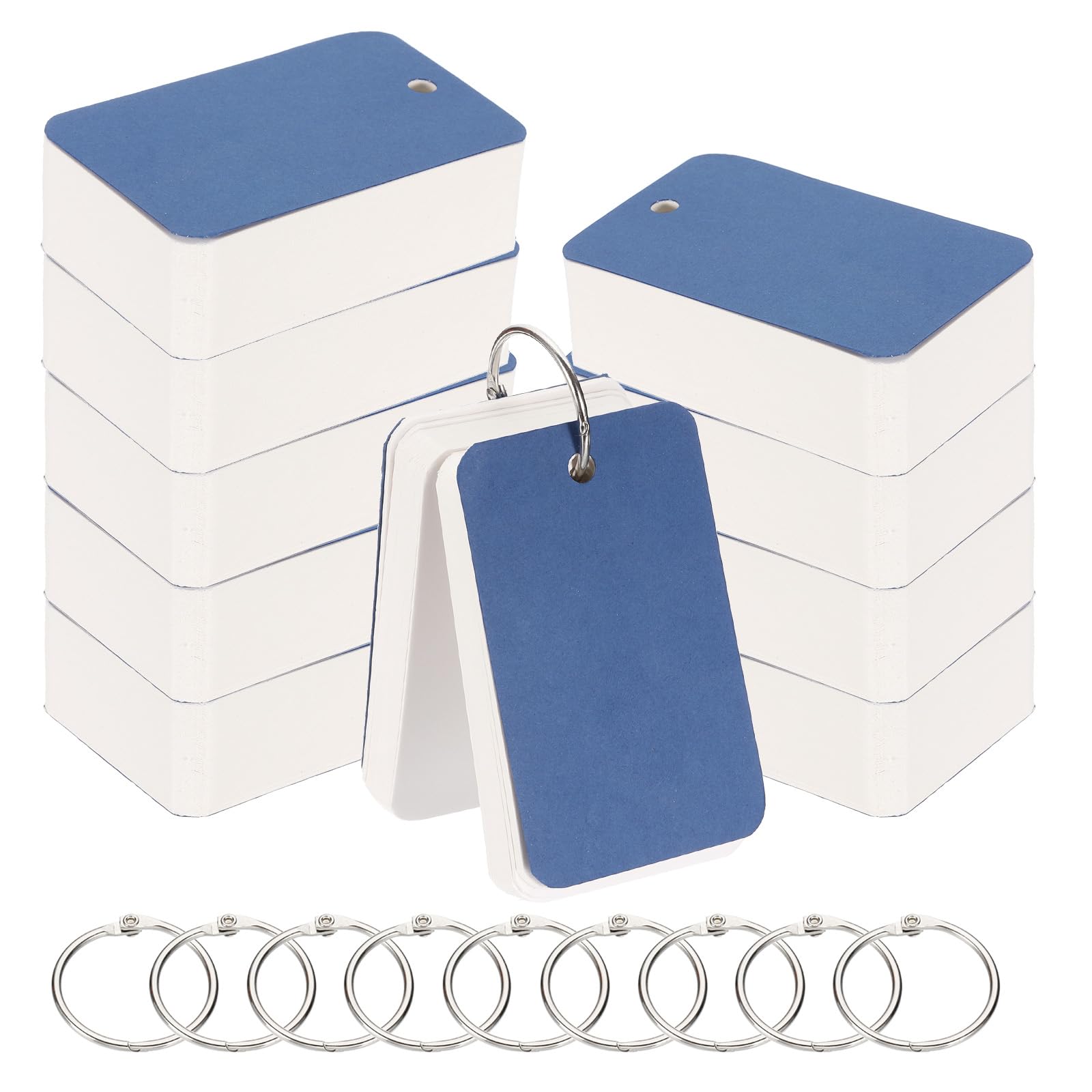 PATIKIL Blank Index Cards with Ring