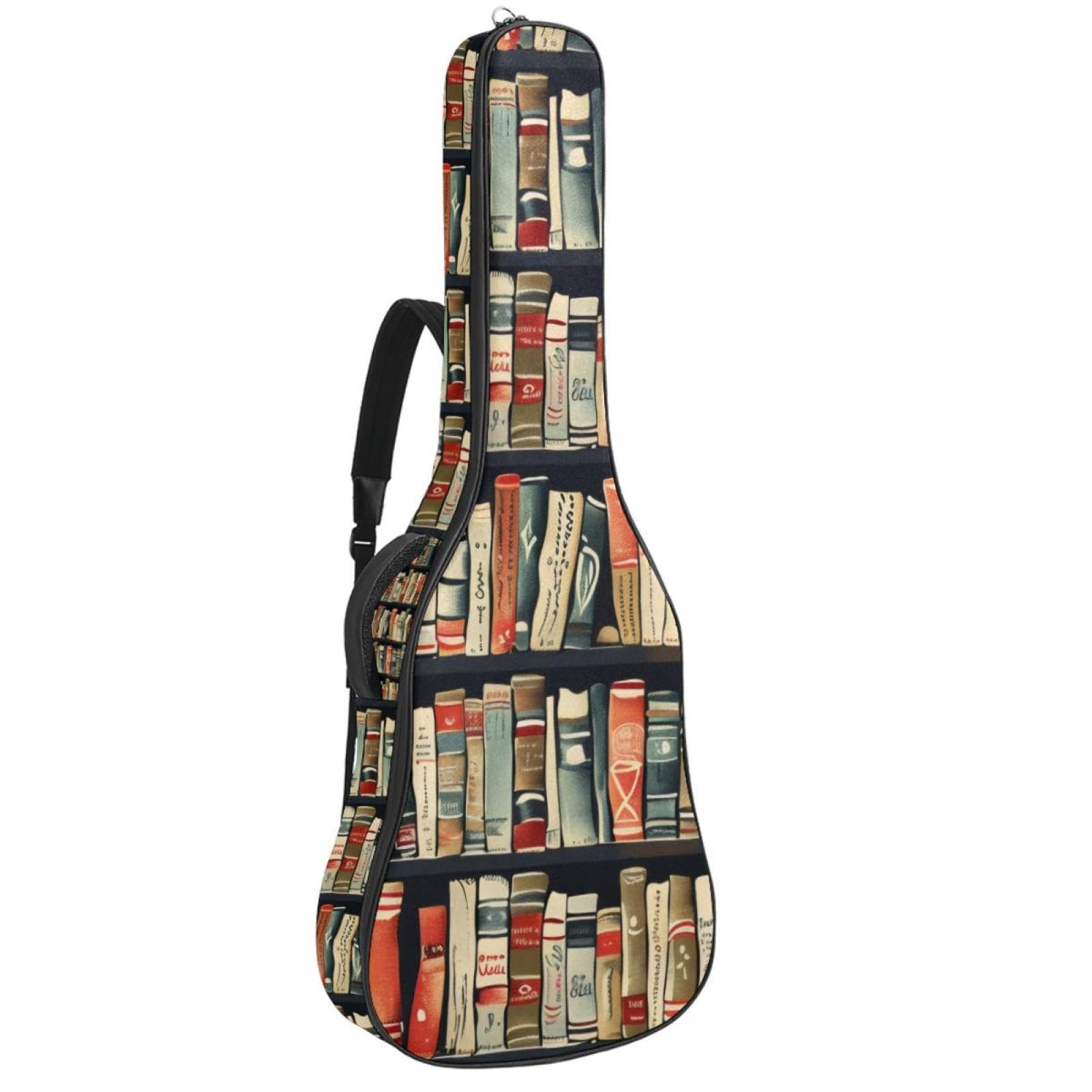 Housse pour guitare acoustique avec bandoulière réglable Motif abeilles et tournesols 101,6 cm x 106,7 cm, Couleur 9, 42.9x16.9x4.7 in