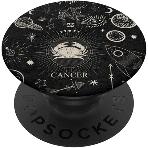 Galaxy Zodiac Sign Astrological Celestial Aesthetic Cancer PopSockets Adhesive PopGrip