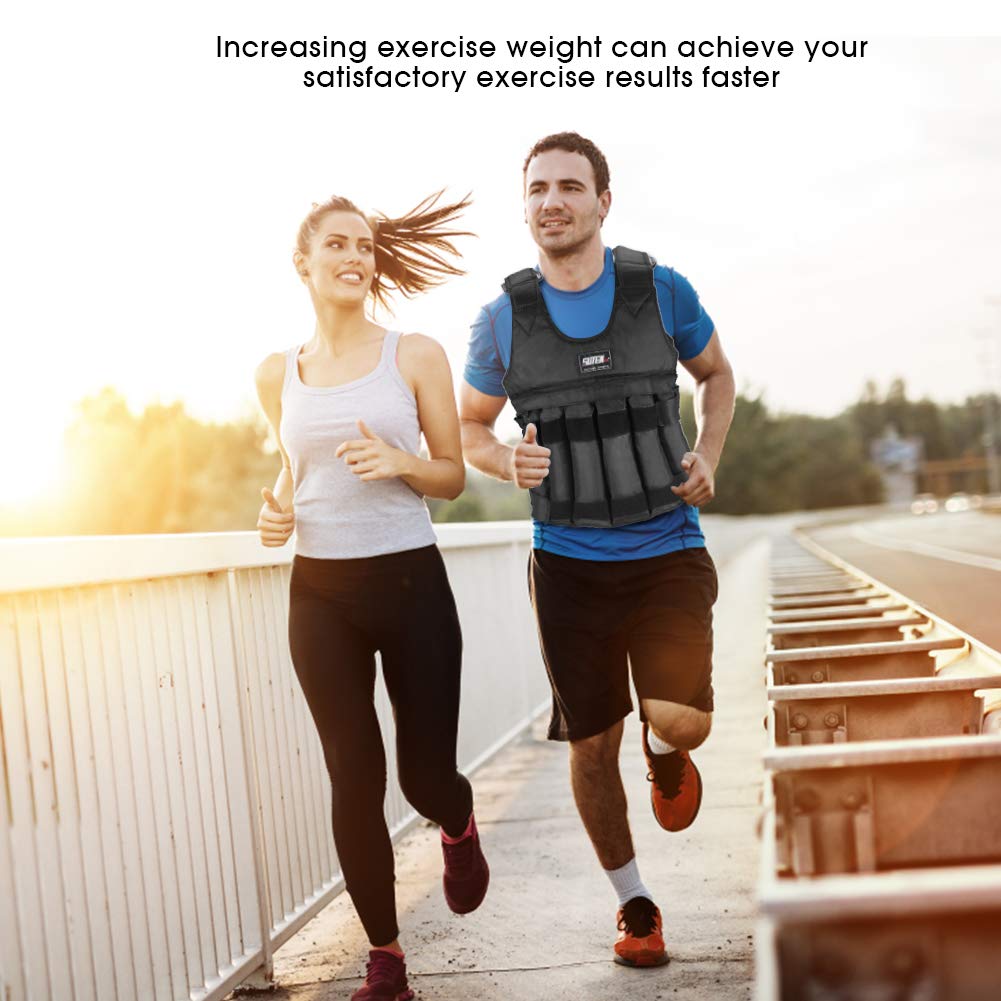 Gilet Di Peso Giacca Da Corsa Ponderata Regolabile Per Perdita Di Peso Palestra Allenamento Di Forza Fitness Carico Massimo 20 Kg 50 Kg (20KG)