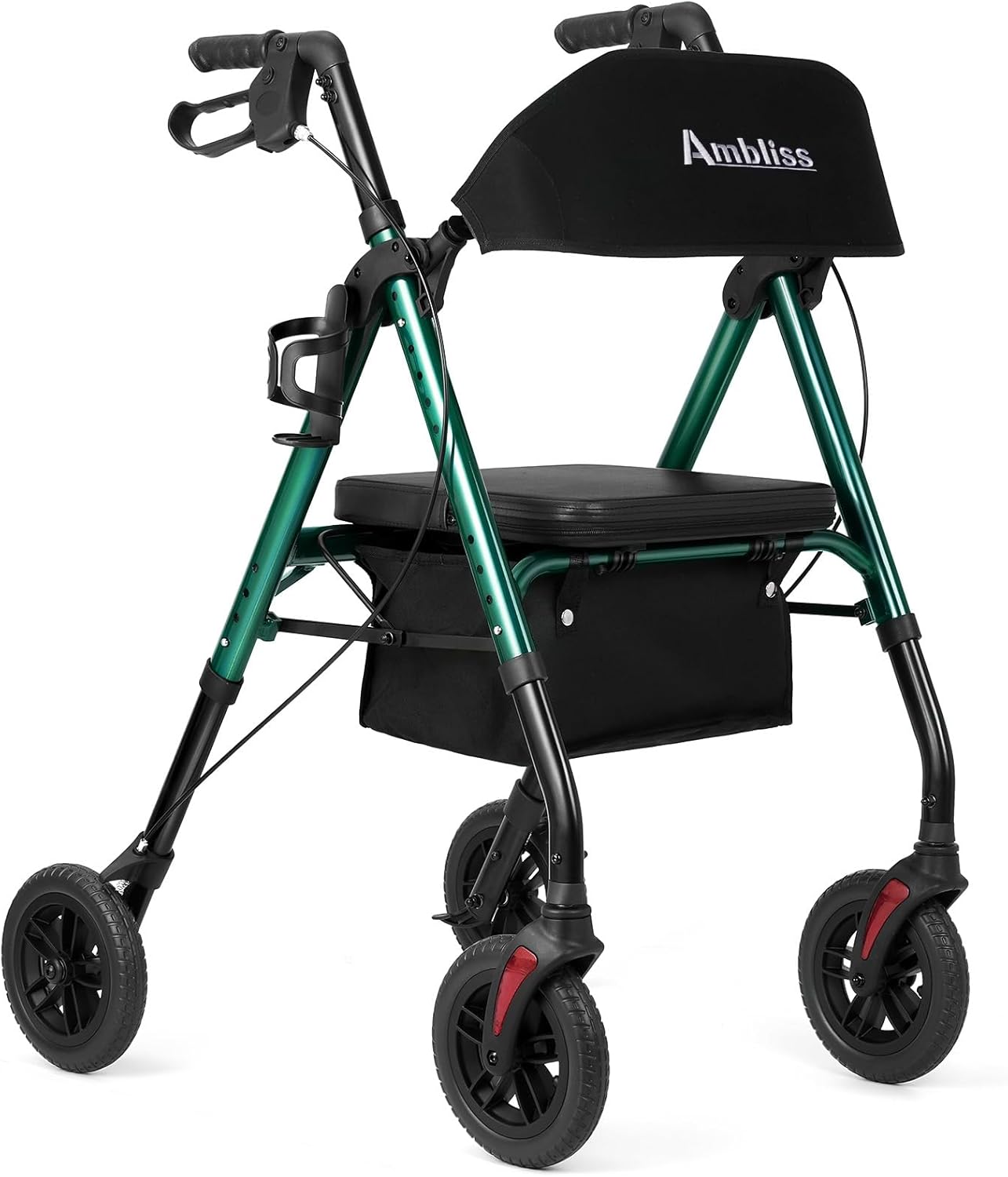 Ambliss Rollator Walker 8" NonPneumatic Wheels Rollator