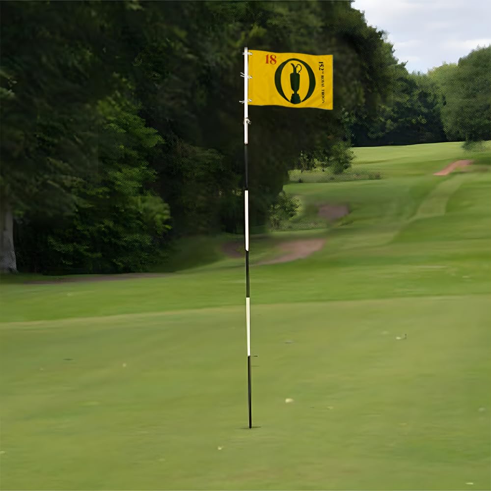 2BUT British Open 2024 Golf-Pin-Flagge, grüne Golfflagge für Hinterhof, Garten, doppelt genäht, 600D-Nylon, Miniatur-Pin-Flagge (50,8 x 33 cm)