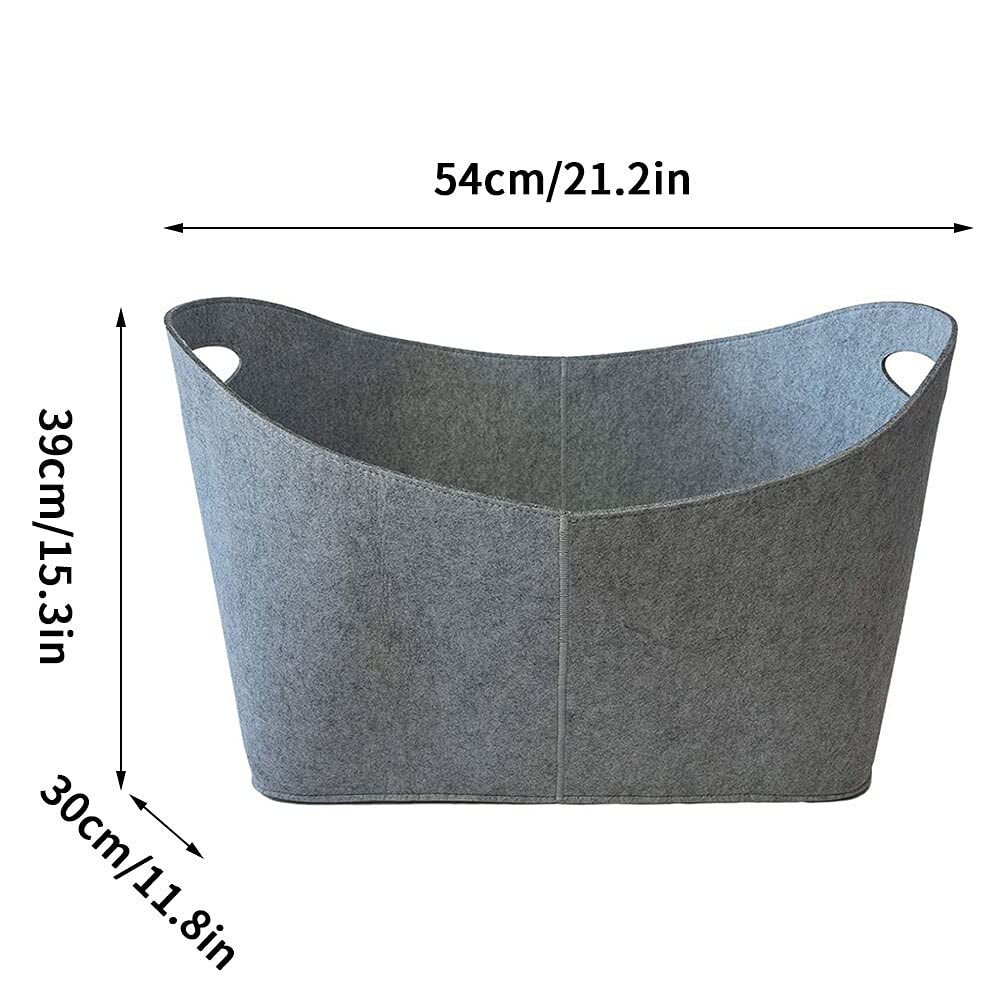 Brennholz Log Tragetasche Filz Tasche Brennholz Kamin Holz Filz Tasche Korb Feuer Holz Tasche Brennholz Korb Kaminherd Brennholzträger Holzträger Tragetasche (Color : Gray)