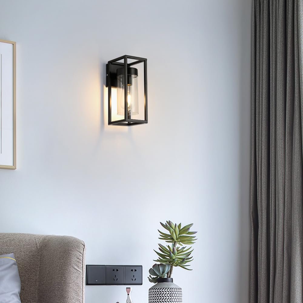 Amerykańska, rustykalna, retro, przemysłowa, wiatrowa lampa ścienna LED do sypialni, nordycka, restauracyjna, korytarzowa, z kutego żelaza, szklana lampa ścienna, odpowiednia do baru, schodów, hotelu