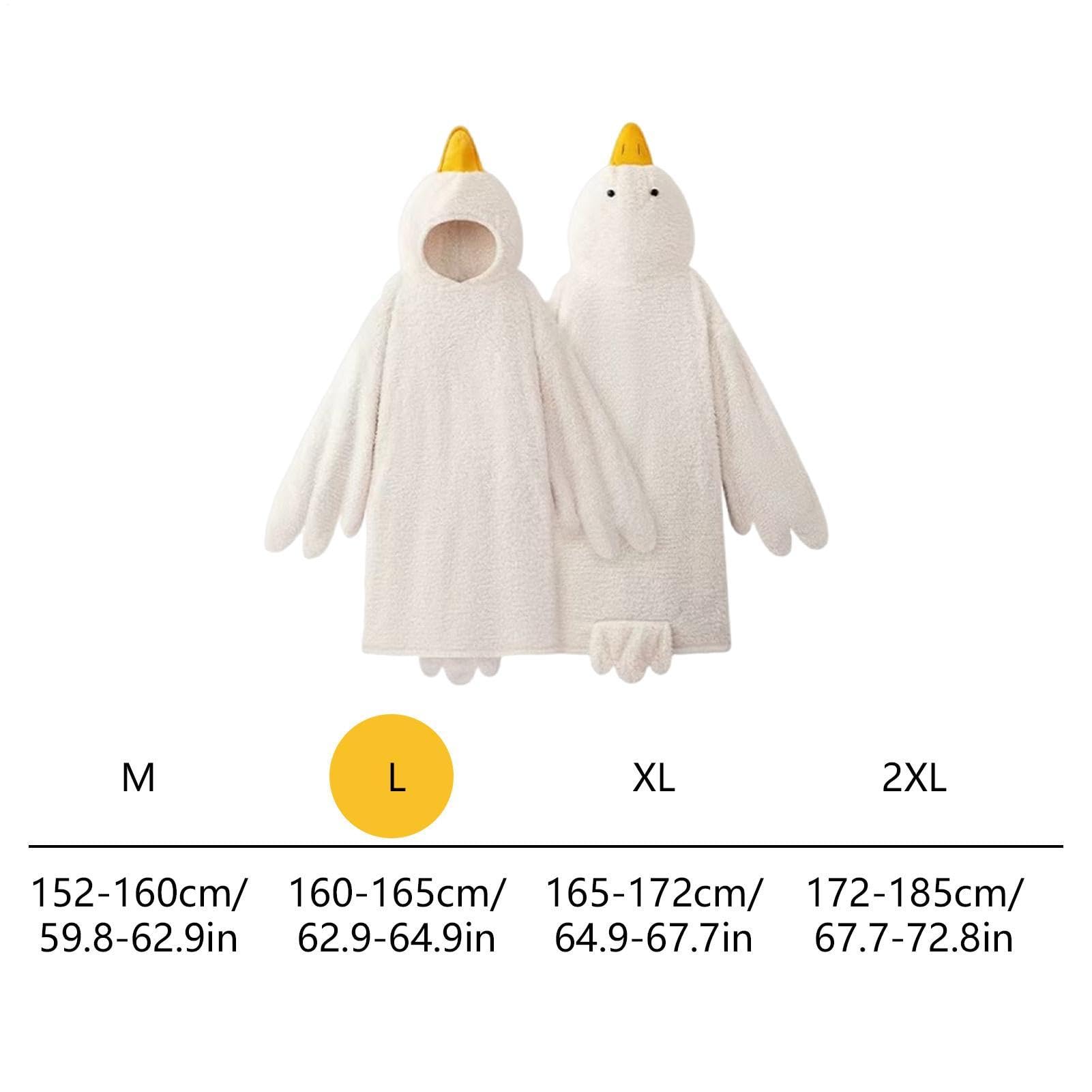 Generisch Coperta portatile – Felpa con cappuccio oversize con motivo oche | coperta con cappuccio per camera da letto, serate cinema, feste, riunioni di famiglia, campeggio, viaggi, soggiorno