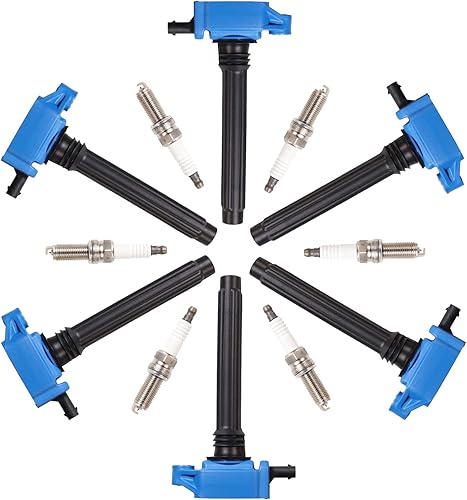 Yoshi Motors Paquete de 6 bobinas de encendido de alto rendimiento con 6 bujías de repuesto platino para Chrysler Dodge Jeep 11-19 Town Country