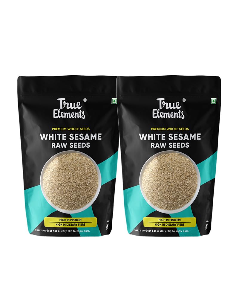 White Sesame Seeds 150gm (Pack of 2) - Til White Seeds | Indian Spice | Till Seeds for Eating | Rich in Nutrients