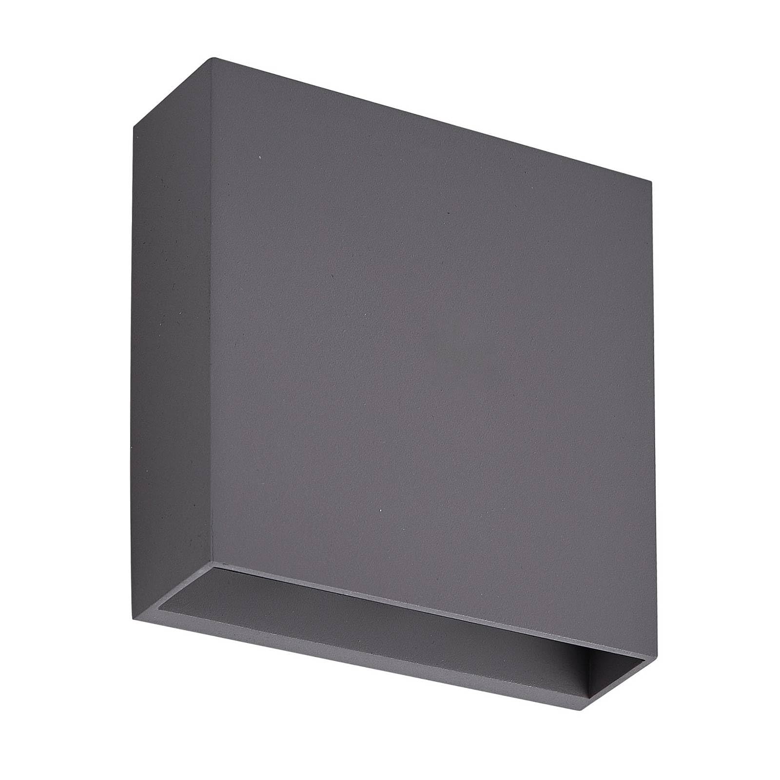 Lindby Dark Grey (Ral 7024) Led Outdoor Wall Light Ugar (Modern) In Black (1 Light Source,) From Wall Lamp For Exterior/Interior Walls, House Terrace Und Balcony