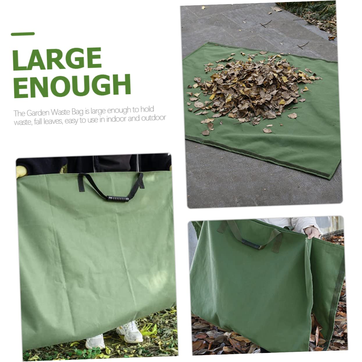 ifundom Sacco Da Giardino Con Manici Riutilizzabile Contenitore Per Rifiuti Da Giardino Sacco Per Foglie Cadute Per Pulizia Di Prato Cortei e Rifiuti Domestici