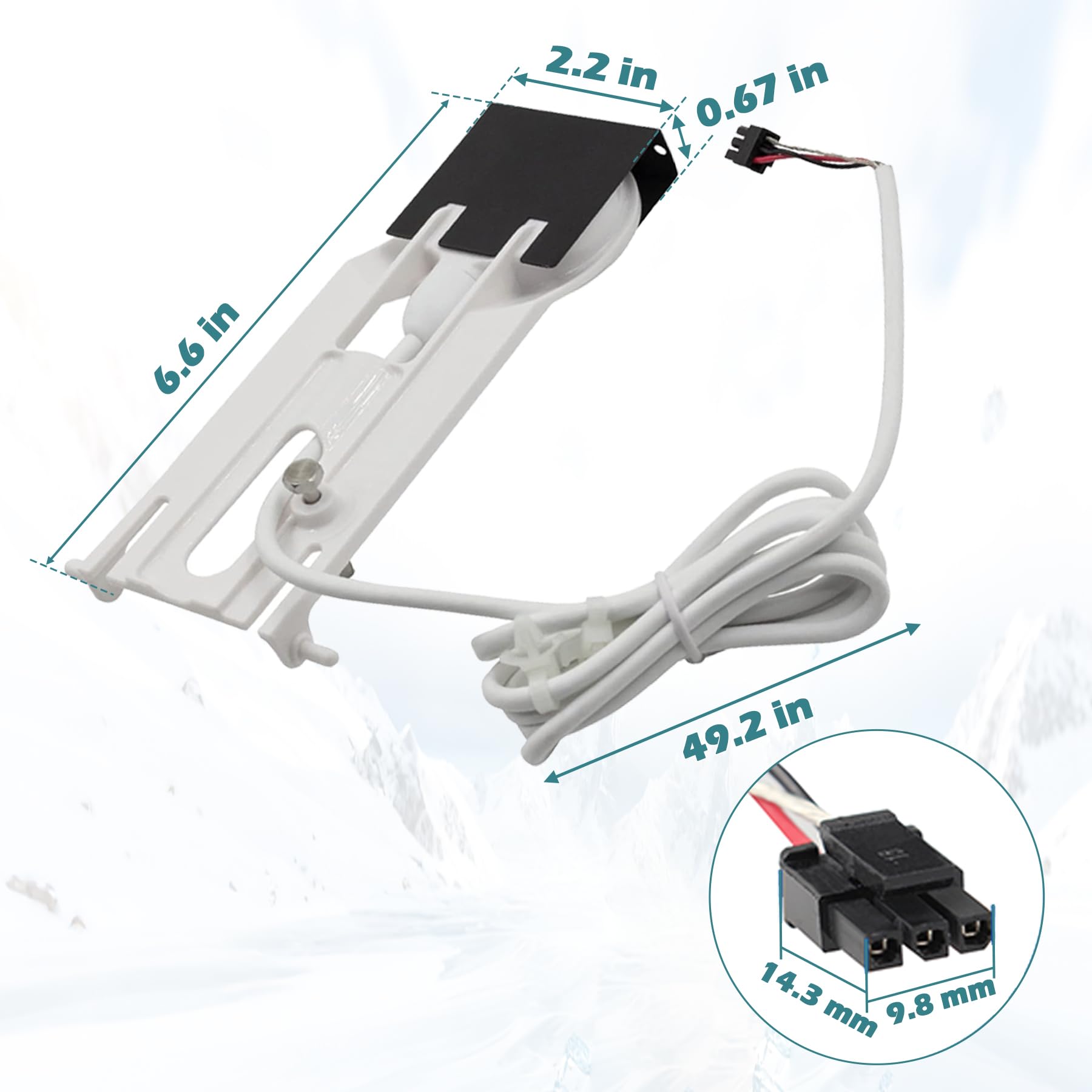 000008660 Conjunto de sonda de espesor de hielo para Manitowoc, control de espesor de hielo, piezas de máquina de hielo para Manitowoc, compatible con la máquina de hielo de la serie Indigo etc