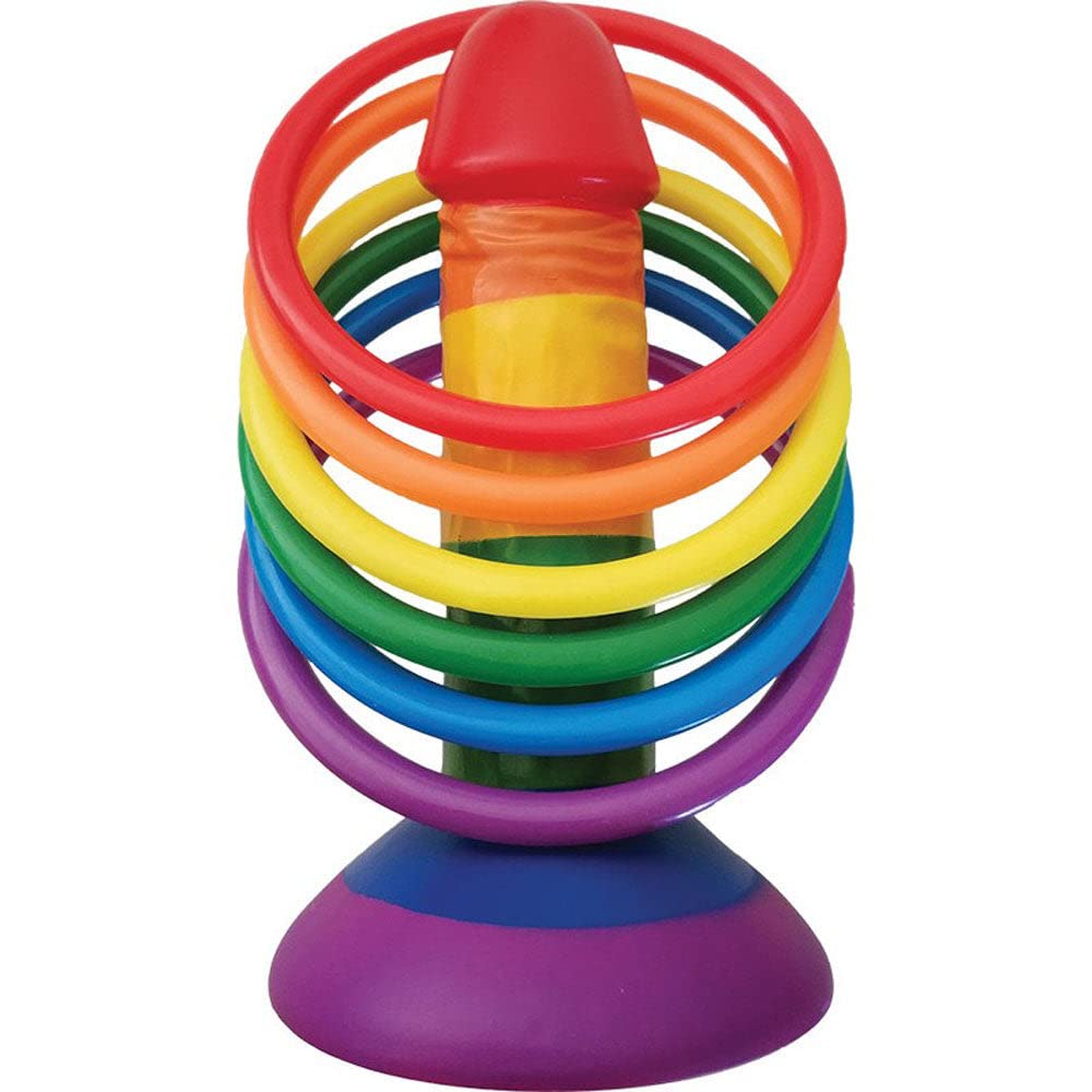 ASK GRANDPA GOURMET COFFEES Rainbow Pecker Party Ring Toss Game