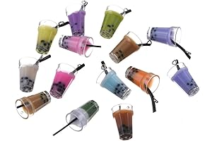 30Pcs Milk Tea Charm Boba Charms Mini Bottle Charms for DIY Crafts (A396)