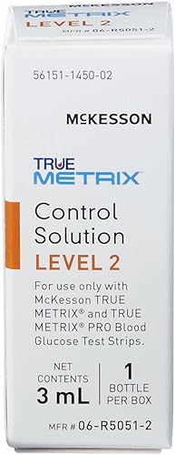 Miniatura 4 de McKesson True METRIX Solución de control de glucosa en sangre, nivel 2, vial de 0.1 fl oz, 1 unidad