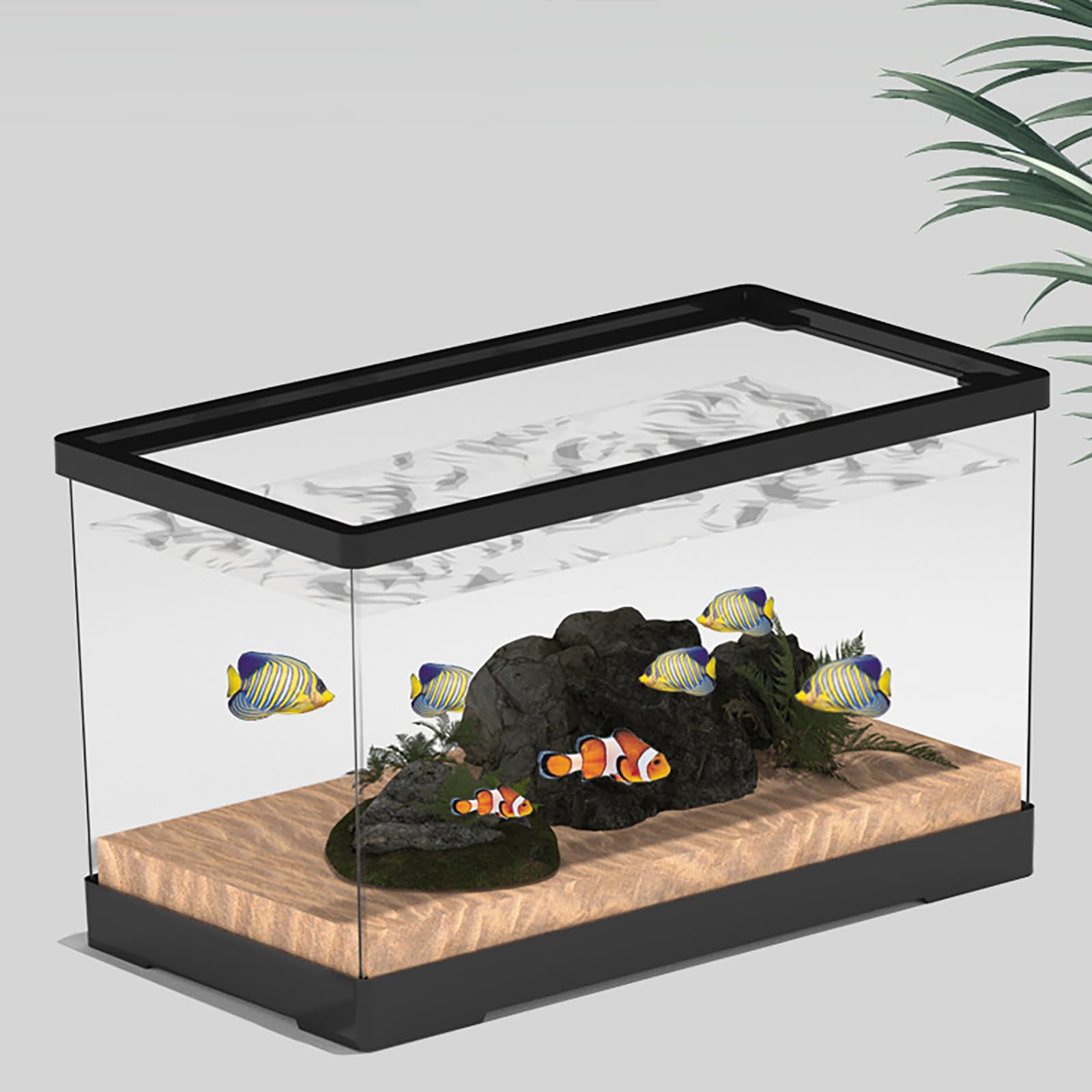 TEMU-SC Reptile Feeding Box, Terrarium Breeding Box, Mini reptile tank, Acrylic Terrarium Kit for Spiderlings,Insect,Snail,Gecko,Bearded Dragon(30.5 * 16.3 * 18cm)