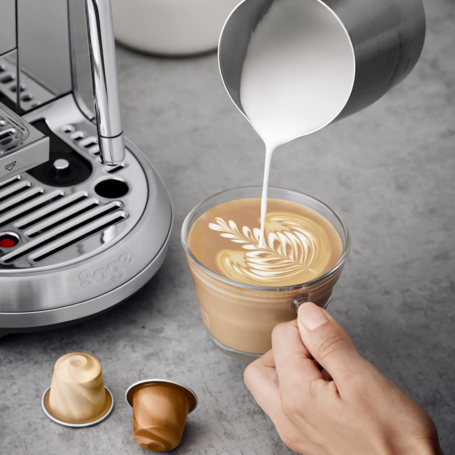 Image secondaire de NESPRESSO SNE800BSS the Creatista Plus de SAGE avec 11 programmes de préparation du lait, Acier inoxydable brossé