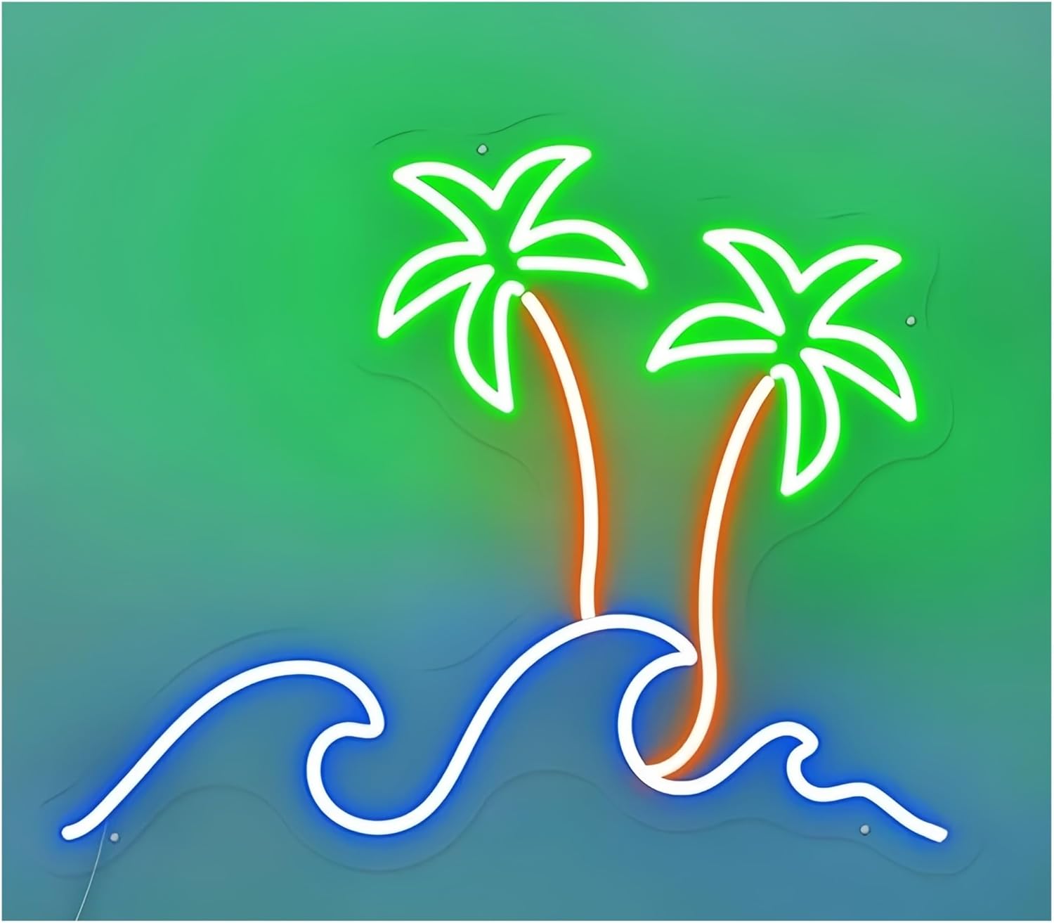 ネオン管（本物）ヨットとヤシの木 ネオン管（本物）ヨットとヤシの木 - メルカリ