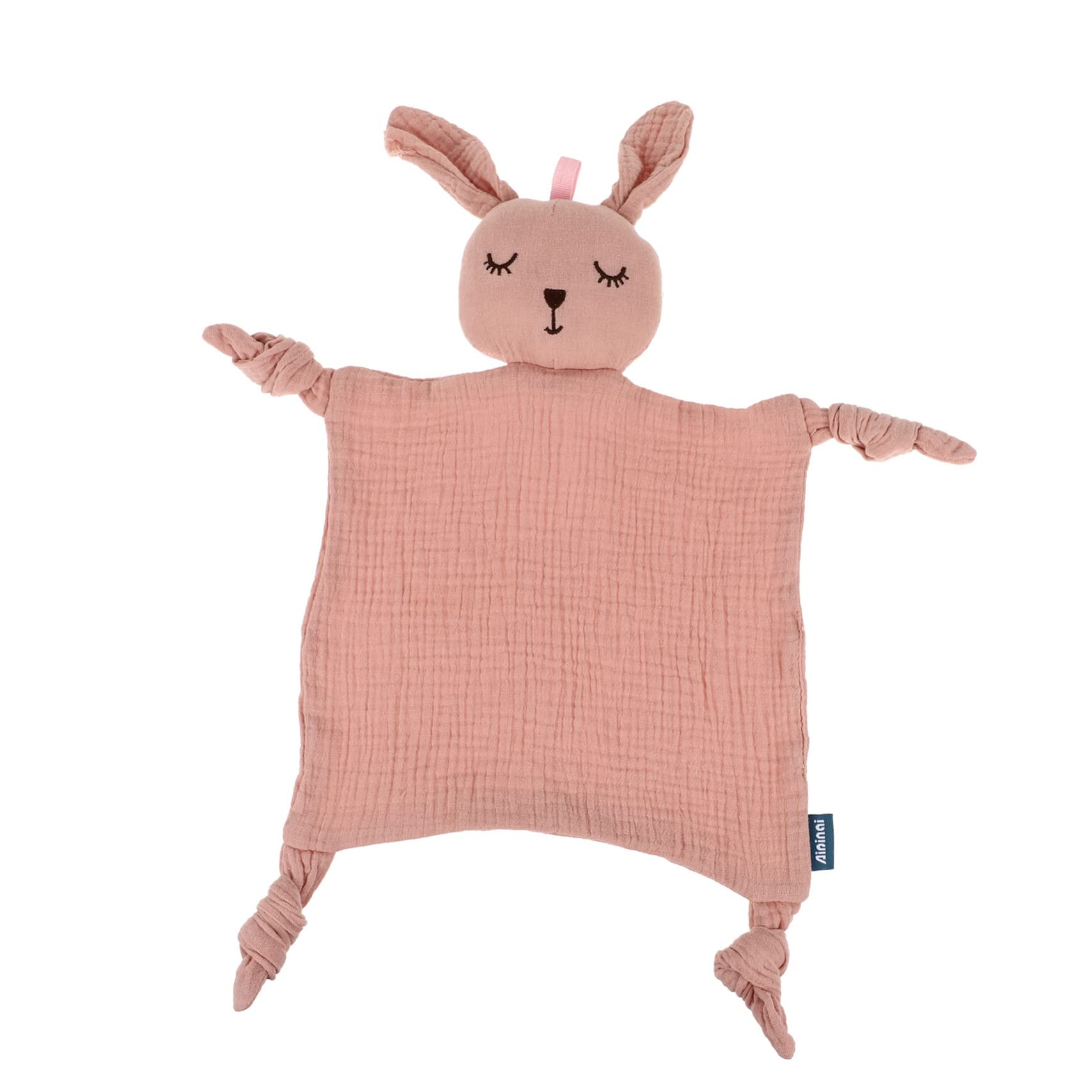 BESTonZON Bunny Blanket Baby Soothing Muslin Swaddle Newborn Comforter Pink Cartoon Toy
