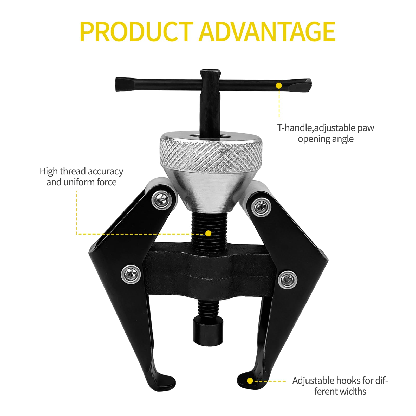 2 Pezzi Estrattore per Braccio Tergicristallo, 6–40 mm Abzieher Scheibenwischerarm, Kit di Estrazione per Terminali della Batteria e Braccio, Estrattore Cuscinetti Regolabile