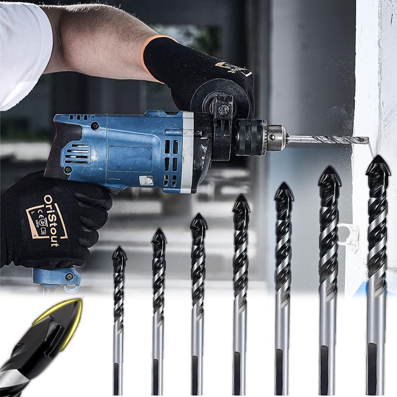 7PCS Carbide Drill Bits for Wood, Metal, and Plastic, Durable and Heat-Resistant, Ideal for DIY and Professional Use