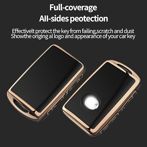 Miniatura 3 de Funda para llavero Mazda compatible con Mazda CX-5, CX-30, CX-9, 2019 2020 2021 Mazda 3, Mazda 3 Hatchback, funda inteligente (negro)