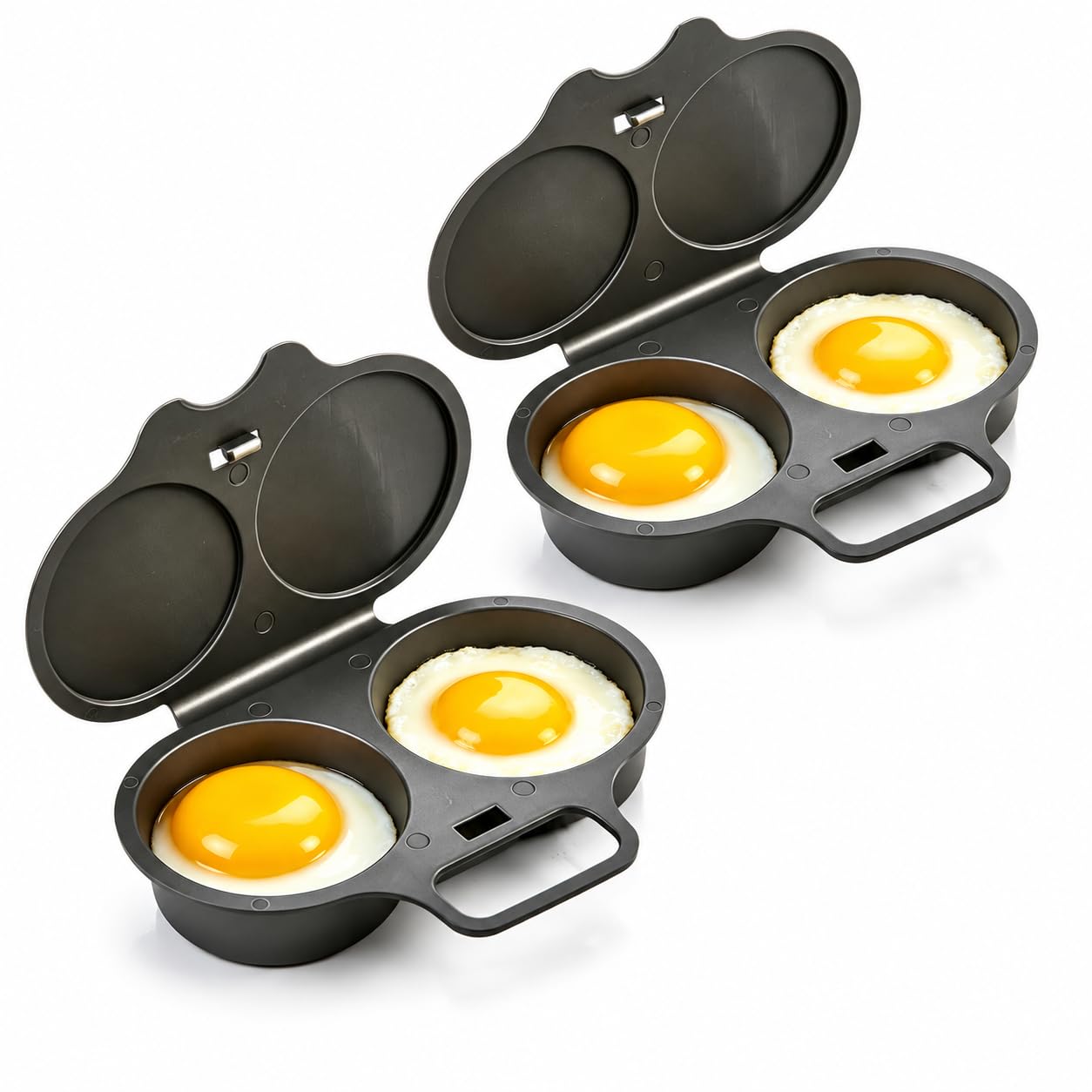 Dual Cavity Microwave Egg Poacher, New Microwave Egg Poacher (Black*2)