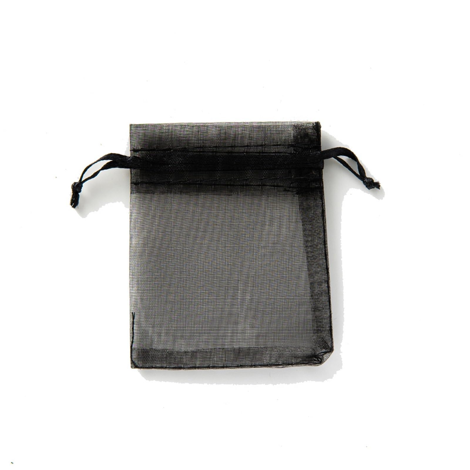 Doxicey Jewelry Package Bags 100Pcs 7x9cm Sheer Organza Gift Drawstring With Jewelry Pouches Christmas Wedding Party Festival Gauze Bags for Necklace Bracelet Earring Ring(Black)