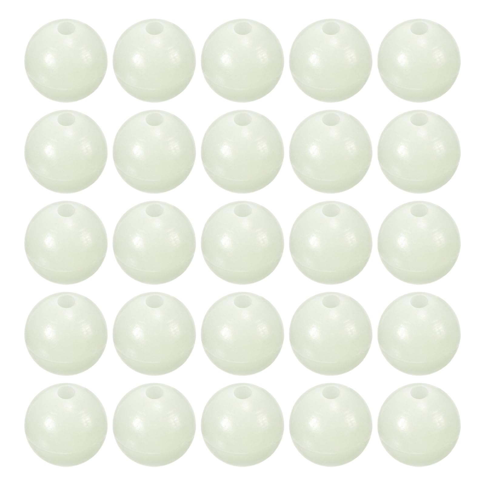 M METERXITY 200 Pcs Glow Fishing Beads - Plastic Luminous Round Soft Bait Egg Lure Rigs Apply to Outdoor Tackle Tool (12mm, White)