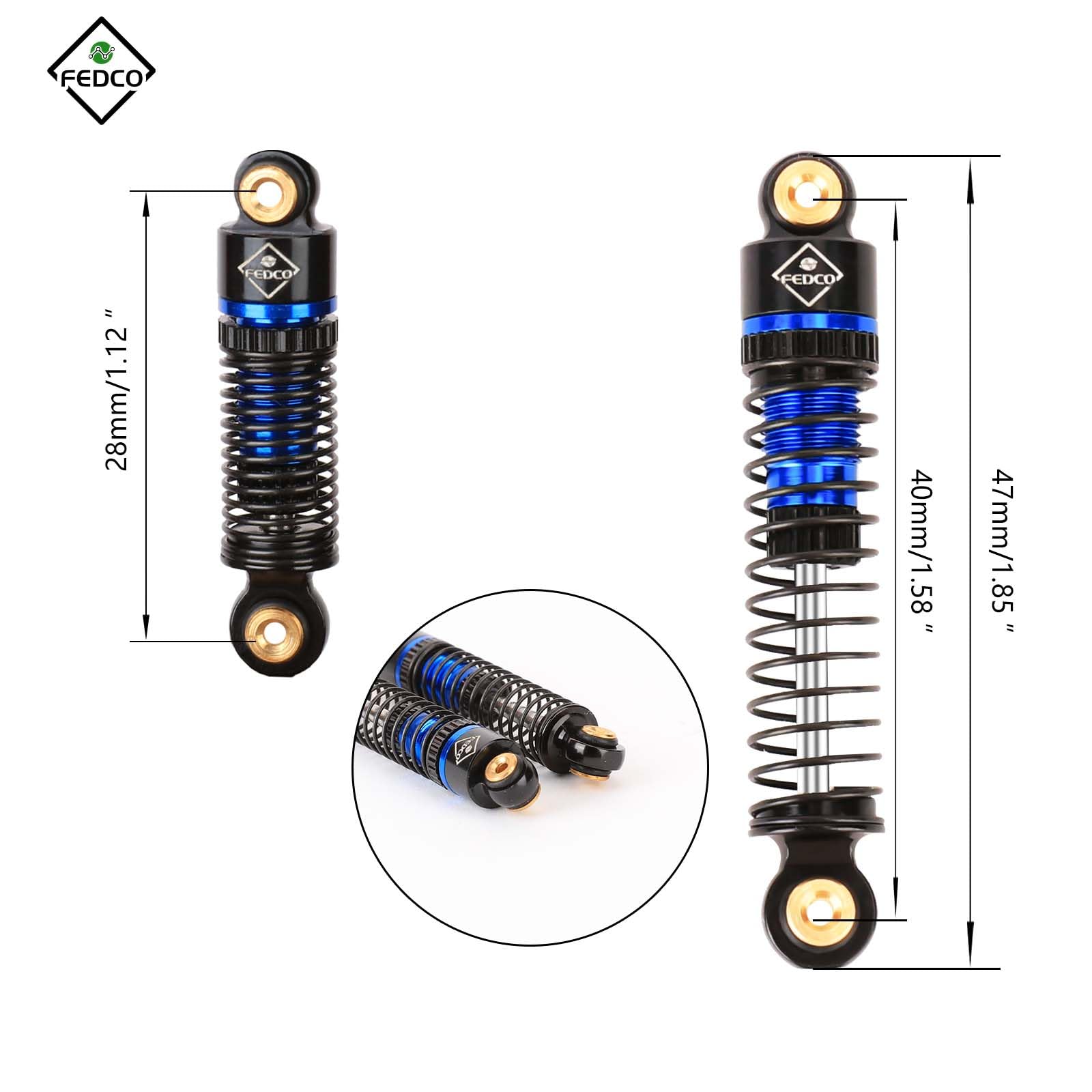 48MM Shock Absorber Threaded Tele Shock Upgrade For 1/24 Car Axial