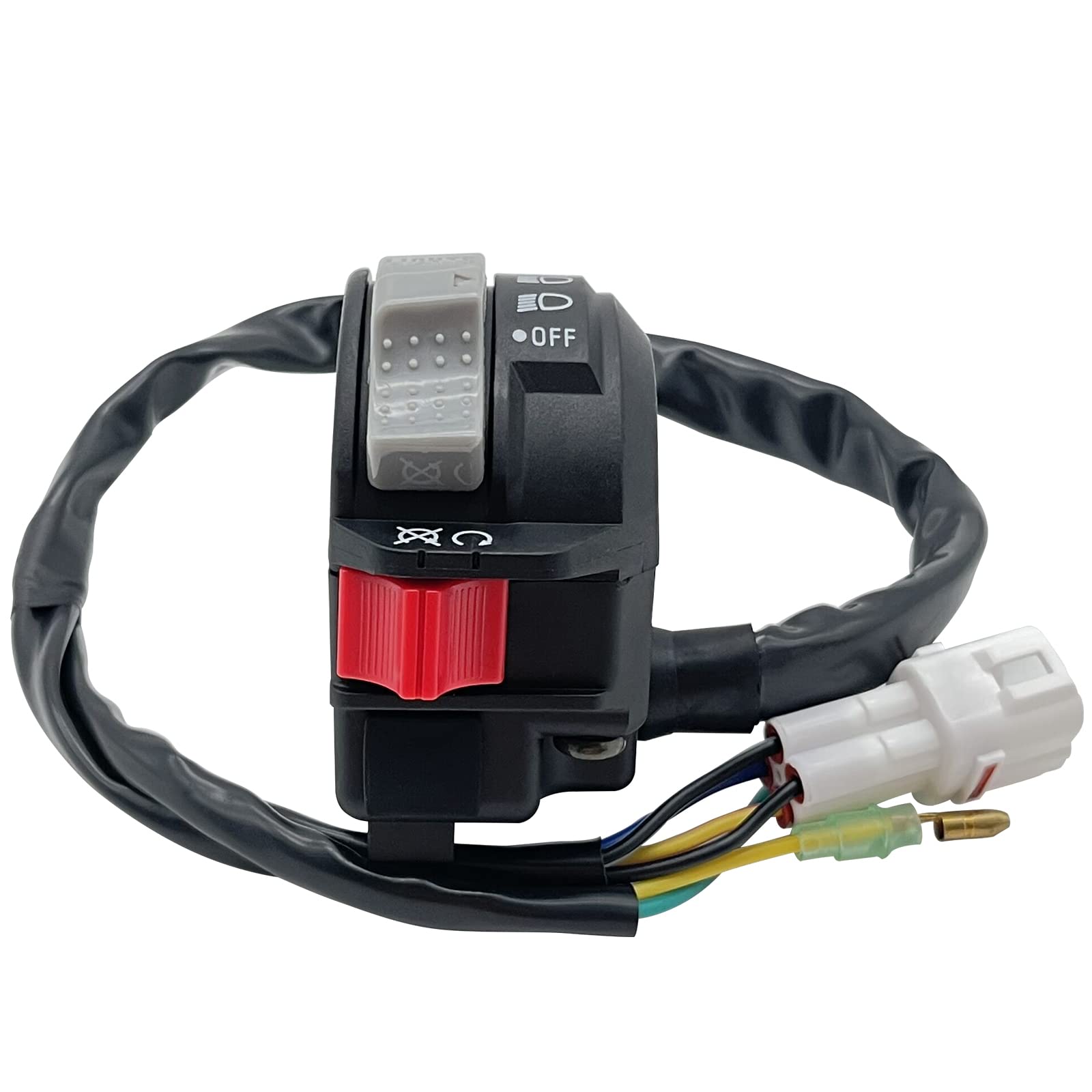 Amazon.com: M MATI Left Handlebar Control Engine Run Off Headlight