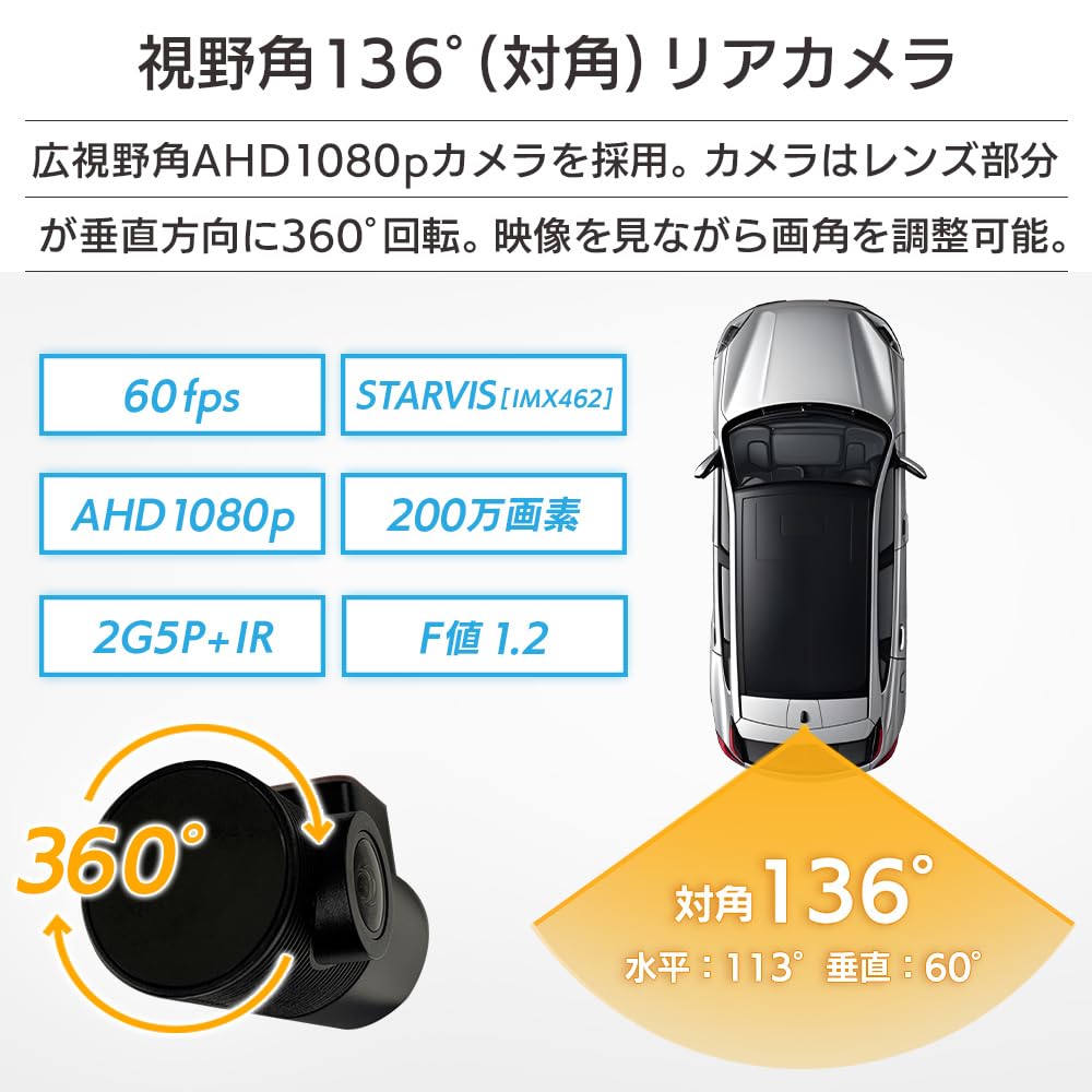 Dream Maker Digital Rearview Mirror, 60Fps, Rear View Only, No
