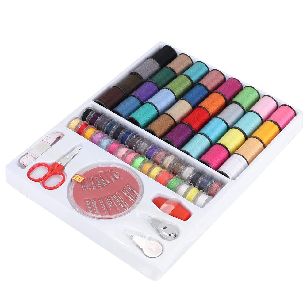 Travel Sewing Kit, Thread Needle Set Scissor Measuring Tape for Sewing Tool with Lightweight Design, Convenient for Home or Travel Sewing Emergencies