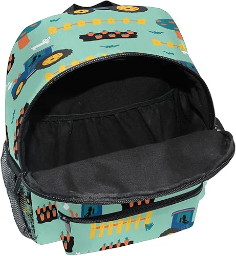 Miniatura 5 de Tractors - Mochila sin costuras para niños pequeños, mochila escolar para niños y niñas, bolsa preescolar para jardín de infantes, Tractores ,