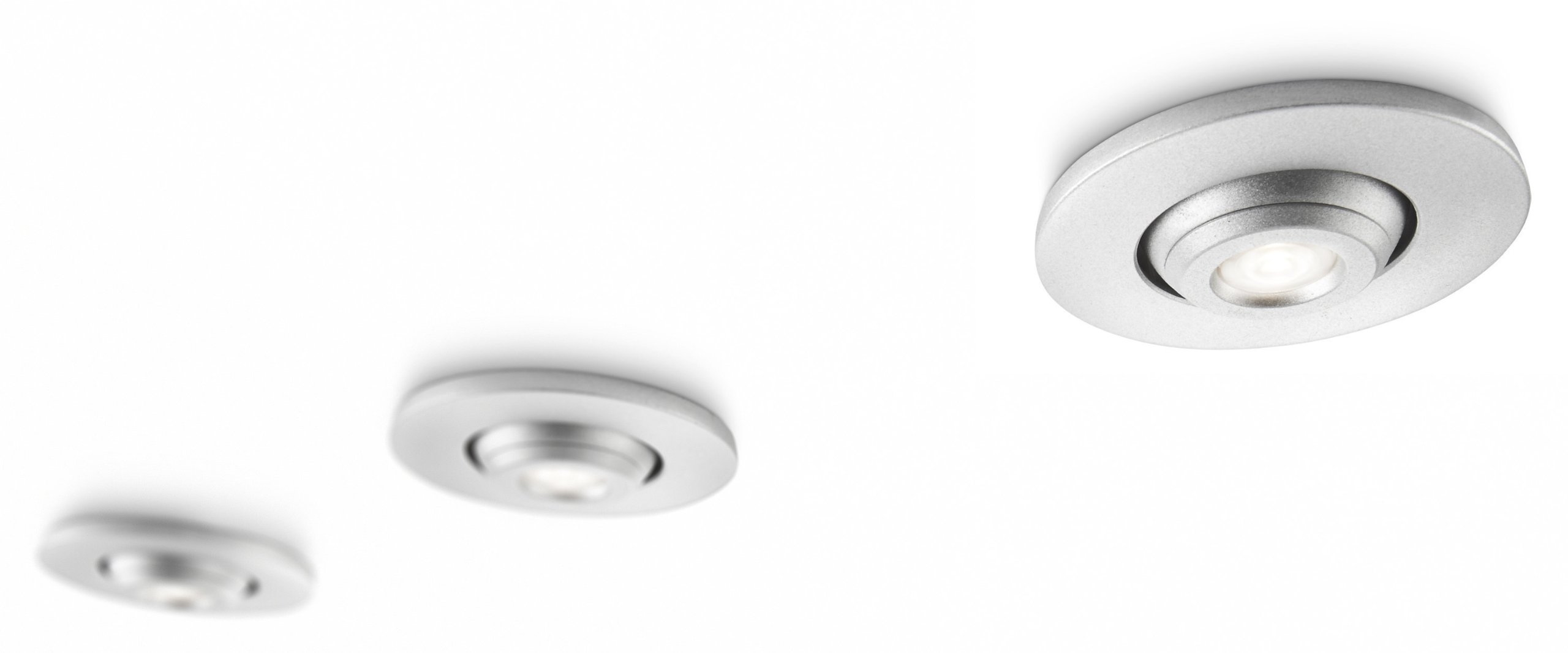 Philips SmartSpot Talitha Recessed Spotlight Aluminium (Integrated 3 x 2.5 Watts LED Bulb)