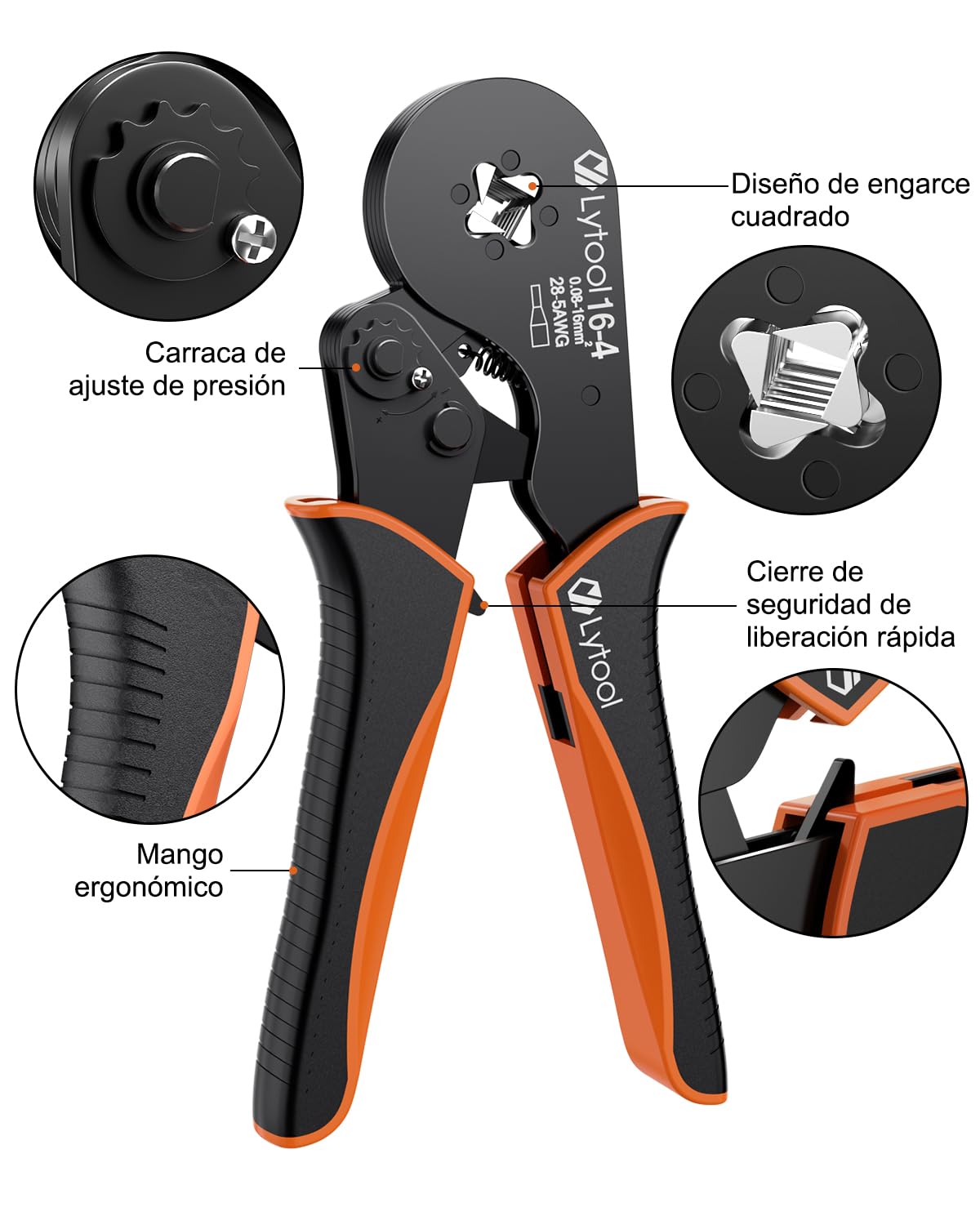 Crimpadora Lytool Terminal 0.08-16mm² Alicates para Crimpar
