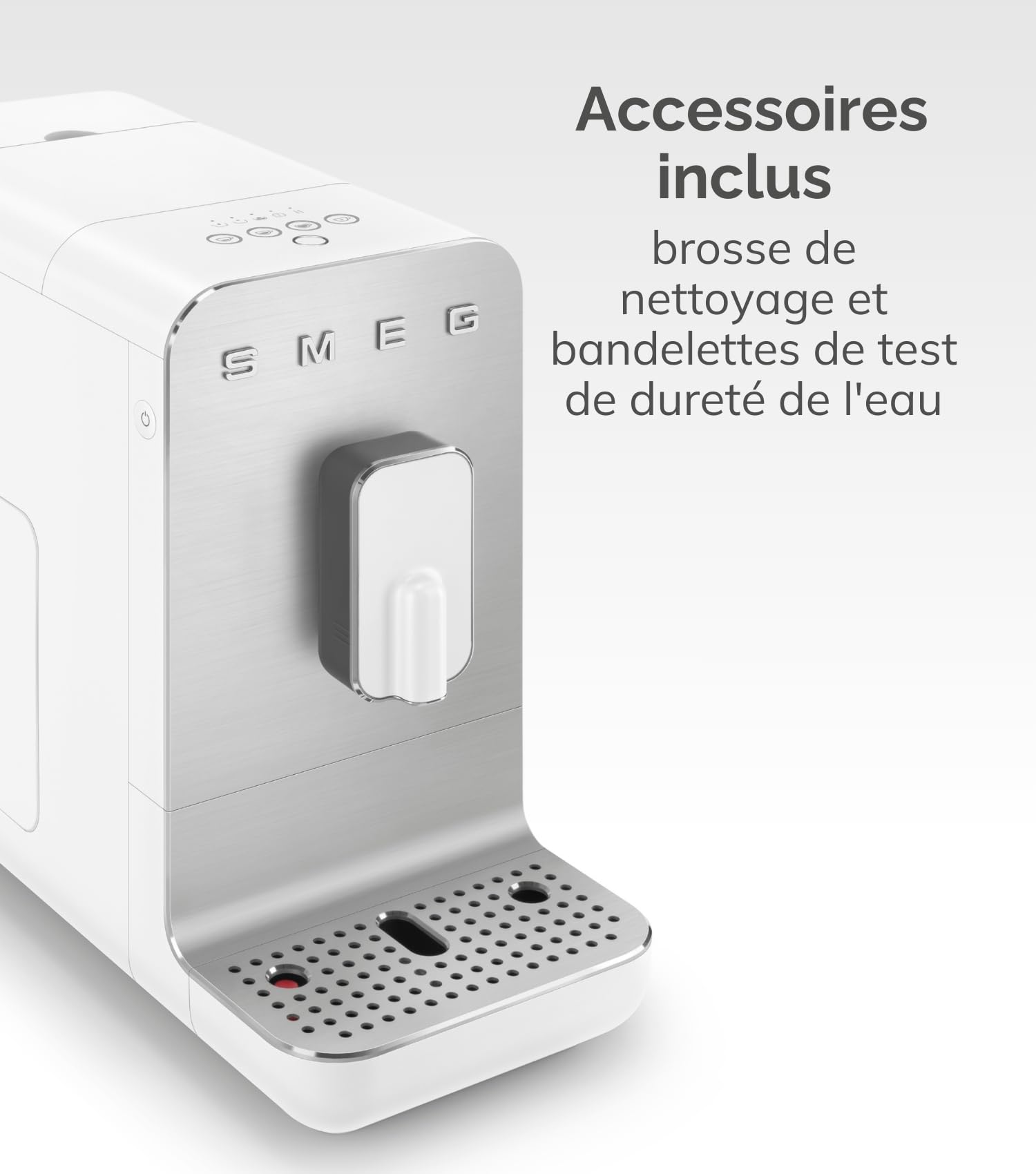 Smeg, Machine à Café Expresso Automatique BCC11BLMEU, Broyeur à grain intégré, Système Thermoblock, Réservoir d'Eau 1,4 L, Bac Récupérateur Amovible, Dimensions Compactes, 1350W, Noir